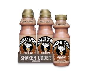 Shaken Udder Chocolush Milkshake,8 x 330ml,Made with Belgian Chocolate,High in Calcium & Protein,Less Than 5% Added Sugar,Vegetarian & Gluten-Free