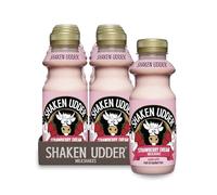 Shaken Udder Strawberry Milkshake,8 x 330ml,Made with Real Strawberries & Cream,High in Calcium & Protein,Less Than 5% Added Sugar,Vegetarian & Gluten-Free