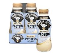 Shaken Udder White Chocolate Protein Milkshake,8 x 330ml,Made with Real White Chocolate,High Protein & Calcium,Less Than 5% Added Sugar,Vegetarian & Gluten-Free