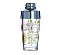 Decorated Glass Arc Cocktail Shaker 58cl