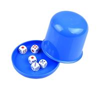 Shaker Beaker Kit - Transparent Mixing Vessel, Numbered Polyhedra Pieces, Casual Play Ensemble | Comfortable Grip Smooth Grip Swirl Mechanism, Social Entertainment For Home Taverns Travel Fun