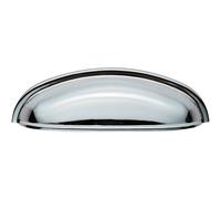 Shaker Cup Pull Handle 124 x 35mm 96mm Fixing Centres Polished Chrome