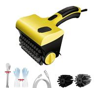 Shaker Electric Grill Cleaner, Bristle-Free Rotating Grill Brush, Cordless & Rechargeable, Detachable Stainless Steel Drum, 350 RPM, High-Speed Cleaning (B)