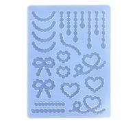 Shaker Filler Resin Shaker Keychain Pendants Resin Mold Heart Color Strip Shape Filling Silicone Mold Keychain Pendant