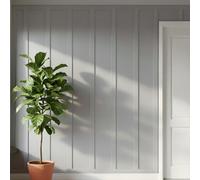 Shaker Mdf Wainscoting Kit - 10X100Cm Mdf Slats, Paintable Smooth Diy Shaker Wall Panels For Feature Walls, Interiors - Pack Of 10