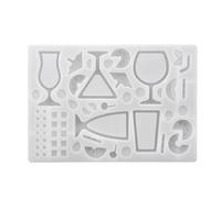 Shaker Moulds for Resin Casting - Cocktail Glass Silicone Mould for Moving Sand Effect, Mould for Keyrings, for Epoxy Resins, Jewellery Pendants, DIY, Art, Craft, Keyrings, Earrings