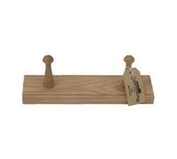 Shaker Oak 2 Peg Rail Natural 25.5x7x8.5cm, Coat Hooks and Rails Range