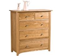 Shaker Oak 3+2 Drawer Chest