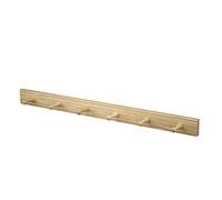 Shaker Oak 6 Peg Rail Natural 91.5x7x8.5cm, Coat Hooks and Rails Range