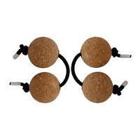 Shaker Rattle Hand Percussion - 2 Pairs Rhythmic Ball Shakers Asalato Instrument in Cork | Captivating Music Aslatuas Rhythmic Ball | Hand Percussion Aslatua Rhythm African Shaker for Music