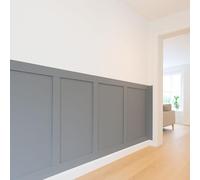 Shaker Style Wall Panelling Kit -10 SLATS MDF Strips with Adhesive, DIY Feature Wall Panels, Paintable MDF, Easy Installation, Same Day Dispatch Before 2PM, Next Day Delivery (9MM)