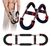Shaker Twister Arm Trainer, Adjustable Forearm Strengthener, Arm Exercise Equipment, Portable Muscular Strength Enhancer, Spring Resistance for Home Workout Equipment (Red)