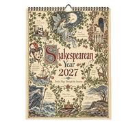 Shakespeare 2027 Wall Calendar, Vintage Illustrated Literary Calendar | 12 Classic Play Illustrations, Retro Monthly Calendar for Literature Lovers Home Office Library Decor