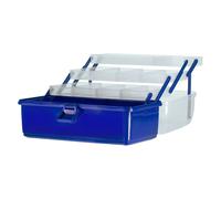 Shakespeare 3-Tray Cantilever Tackle Box Blue (Clear Lid)