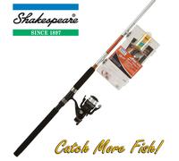 Shakespeare 8ft Trout Fishing Rod, Reel & Tackle Box Combo 'Catch More Fish'