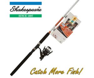 Shakespeare 8ft Trout Fishing Rod, Reel & Tackle Box Combo 'Catch More Fish'