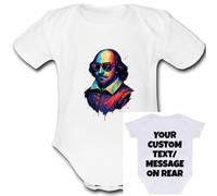 SHAKESPEARE Baby Grow Customisable Personalised Unique Vest Babygrow Girls Boys Unisex top cute Bodysuit Custom Text 522