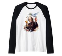 Shakespeare Bard English Literature Easter Christian Cross Raglan Baseball Tee