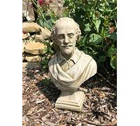 Shakespeare Bust Stone Statue | Greek Goddess Concrete Garden Outdoor Ornament