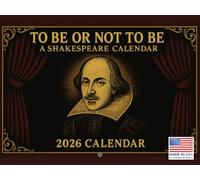Shakespeare Calendar 2026 Monthly Wall