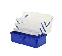Shakespeare 3-Tray Cantilever Tackle Box Blue (Clear Lid)