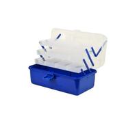 Shakespeare 3-Tray Cantilever Tackle Box Blue (Clear Lid)