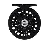 Shakespeare Cedar Canyon Premier Fly Reel - Lightweight and Durable Fly Fishing Reel with Smooth One-Way Bearing and Convertible Left/Right Hand Retrieve - 7/8, Black