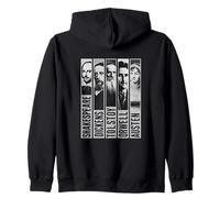 Shakespeare Dickens Tolstoy Orwell Austen Book Stack Zip Hoodie