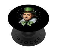 Shakespeare English Literature Leprechaun St. Patricks Day PopSockets Adhesive PopGrip