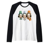 Shakespeare English Literature Leprechaun St. Patricks Day Raglan Baseball Tee