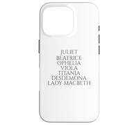 Shakespeare Female Characters - English Literature Case for iPhone 16 Pro