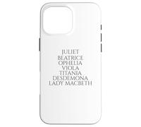 Shakespeare Female Characters - English Literature Case for iPhone 16 Pro Max