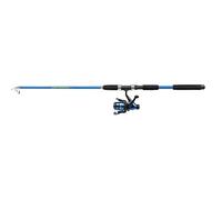 Shakespeare Firebird Tele Spinning Combo, Fishing Rod and Reel, Telescopic, Portable Fishing Setup Pre Spooled with Line, Ready to fish, Predator Fishing,Pike/Perch/Zander, Blue/Black, 2.40m | 10-25g
