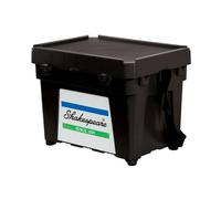 Shakespeare Fishing SeatBox Black with Strap Side Tray Coarse Carp Ground Bait