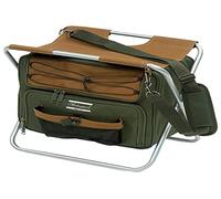 Shakespeare Folding Stool With Cooler Bag?For Fishing?Cap.100 Kg?Brown/Green