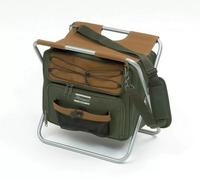Shakespeare Folding Stool With Cooler Bag?For Fishing?Cap.100 Kg?Brown/Green