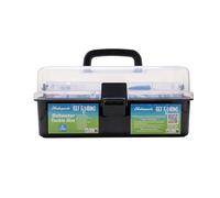 Shakespeare Get Fishing Saltwater Tackle Box - Complete Starter Kit with Hooks, Weights, Floats, Feathers, Rigs, and Accessories for Sea Fishing, Perfect Kids Set Up For Family Fishing Trips