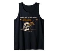 Shakespeare Hamlet Villain Quote Skull Crown Drama Tank Top