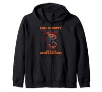 Shakespeare Hell Is Empty Quote Dark Tempest Literature Zip Hoodie