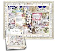 Shakespeare Jigsaw Puzzle - The Bard By Tim Bulmer - 1000 Piece Puzzle For Adults, Large Puzzle 66cm X 50cm In Size. Challenging To Complete But Fun And Humorous