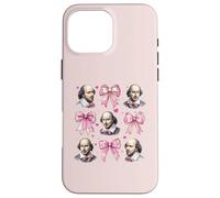 Shakespeare Literature Girl Coquette Bow Pink Mom Case for iPhone 16 Pro Max