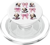 Shakespeare Literature Girl Coquette Bow Pink Mom PopSockets PopGrip for MagSafe