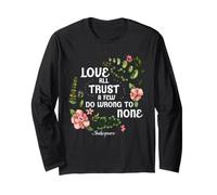 Shakespeare Love All Trust A Few Quote Do Wrong to None Long Sleeve T-Shirt