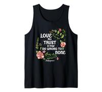 Shakespeare Love All Trust A Few Quote Do Wrong to None Tank Top