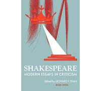 Shakespeare: Modern Essays in Criticism by Dean (English) Paperback Book