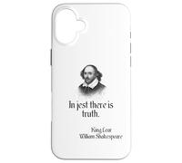 Shakespeare Quote In Jest There Is Truth, KIng Lear Case for iPhone 16 Plus