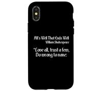 Shakespeare Quote - Love All, Trust Few, Do Wrong To None Case for iPhone X/XS