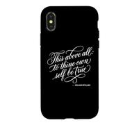 Shakespeare Quote This Above All: To Thine Own Self Be True Case for iPhone X/XS