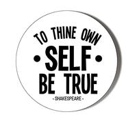SHAKESPEARE QUOTES - TO THINE OWN SELF BE TRUE 38mm Round Fridge Magnet