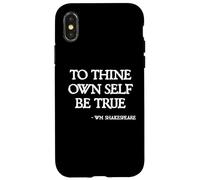 Shakespeare Quotes - To Thine Own Self Be True Hamlet Quote Case for iPhone X/XS